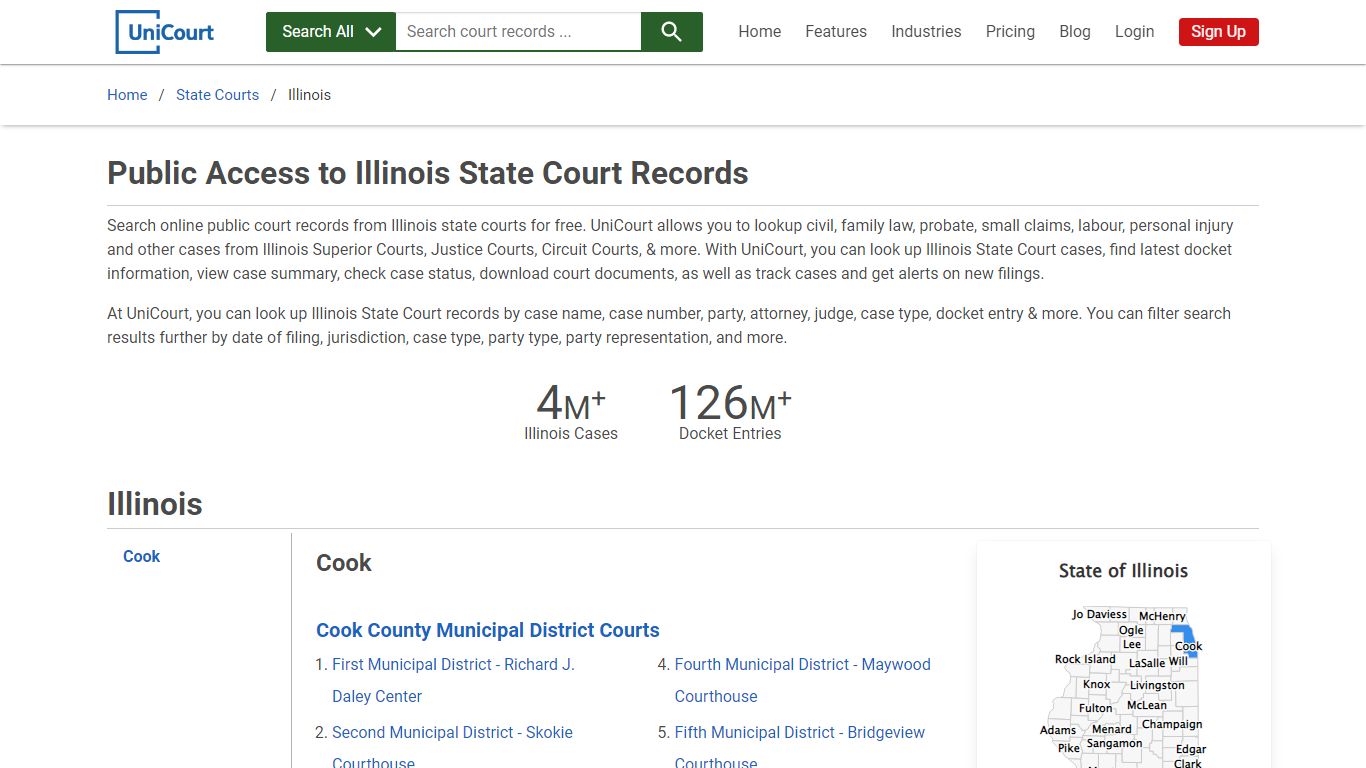 Illinois State Court Records - UniCourt